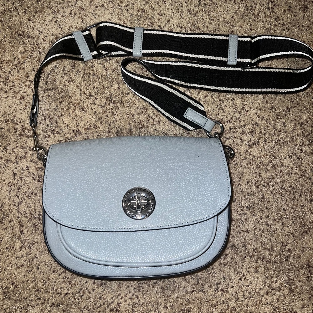 GREY MARC JACOBS 4F3HMS013H02 Leather Turnlock Saddle bag Crossbody